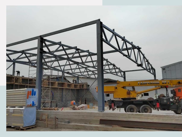 Строительство цехов в Энгельсе