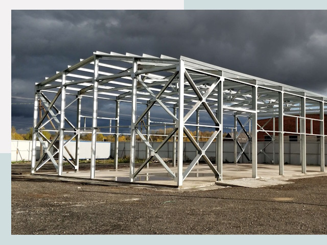 Двускатные ангары в Энгельс от 640 руб. за квадрат