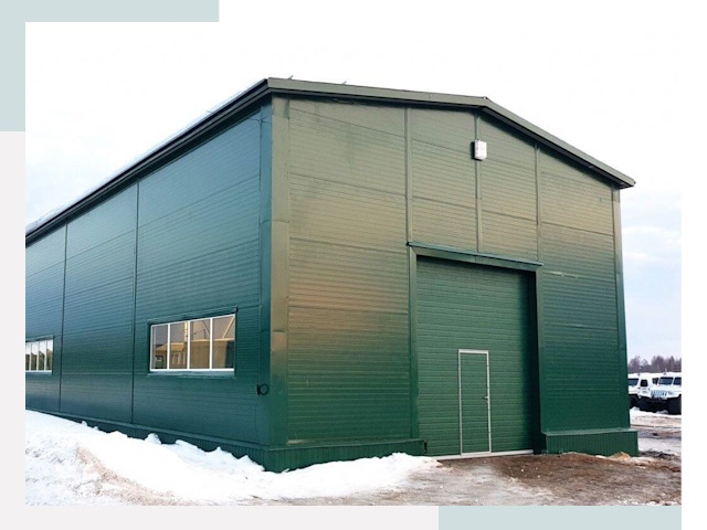 Двускатные ангары в Энгельсе