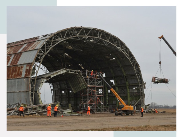 Демонтаж ангаров в Энгельсе