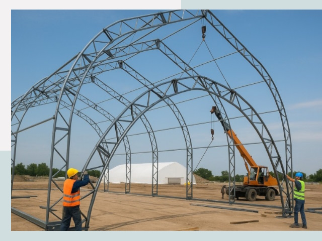 Монтаж ангаров в Энгельсе от 640 руб. - Надежно и быстро