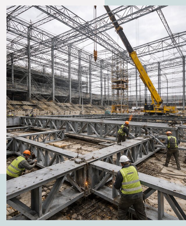 Строительство футбольных манежей под ключ в Энгельсе с гарантией