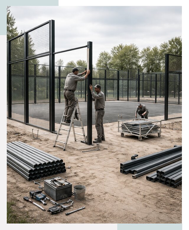 Строительство падел-кортов в Энгельсе под ключ от 799425 р. | СтальСтрой-Энг