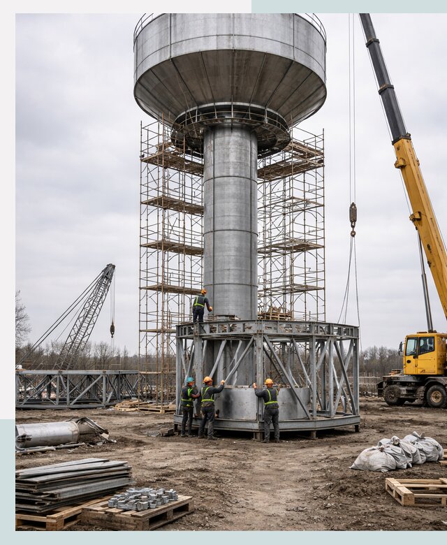 Проектирование и строительство водонапорных башен под ключ в Энгельсе