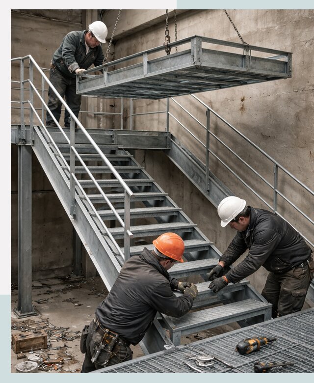 Изготовление и монтаж металлических лестниц и площадок в Энгельсе